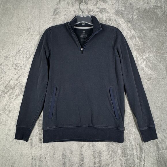 Mack Weldon Shirt Mens Medium Gray Quarter Zip Sweatshirt Preppy Neutral Golf - Picture 3 of 7